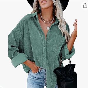 NWOT Corduroy Button Down Size S